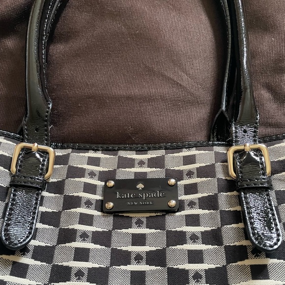 Kate Spade black and white Jacquard tote - Picture 7 of 13